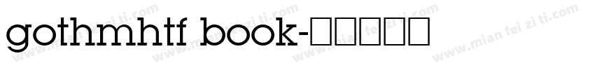gothmhtf book字体转换